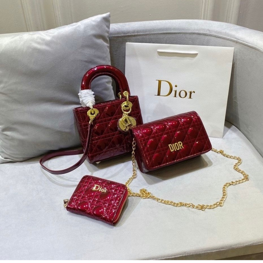 Burgandy Dior Bags